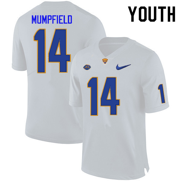 Youth #14 Konata Mumpfield Pitt Panthers College Football Jerseys Sale-White